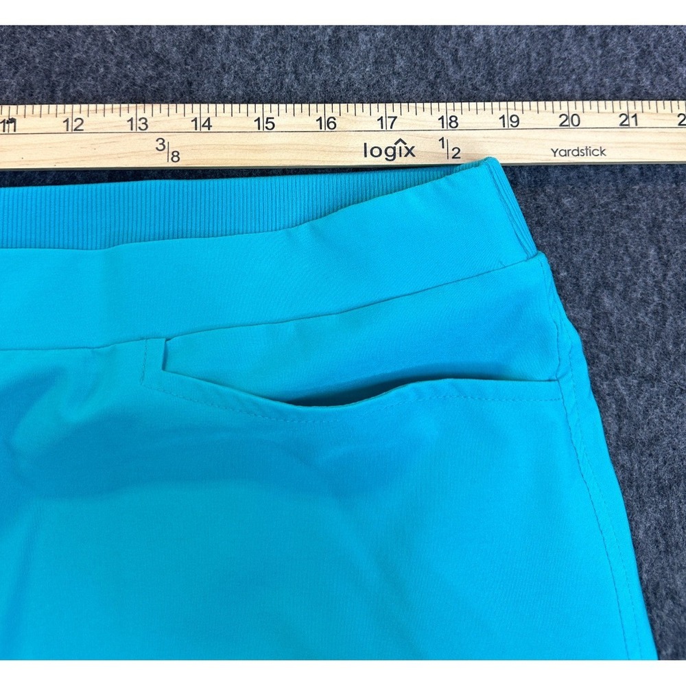 Chico's Zenergy Size 3 US 16 Blue UPF Embroidered Eyelet Pull On Skort Turquoise - Picture 7 of 11
